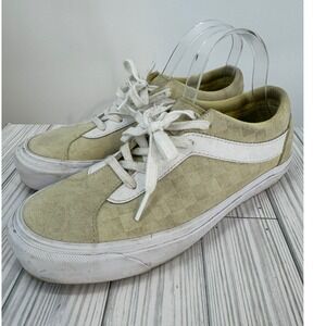Vans Suede Checkerboard Light Green Sneakers Womens 9.5 HEIQ Eco Dry Water Repel